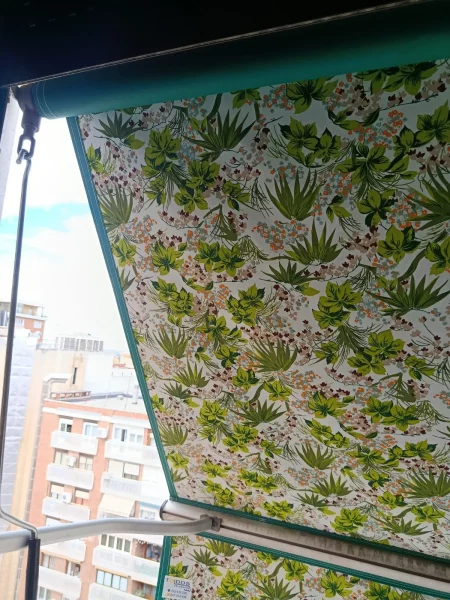 cambio de lona en fachada piso madrid