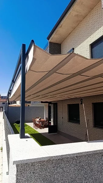 pergola modelo pared portería toldos velazquez